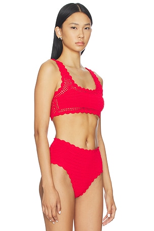 BEACH RIOT Andy Bikini Top in Red. Size XS. Also