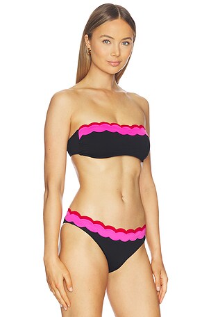 BEACH RIOT Sybil Bandeau Bikini Top in Black. Size XS. Also
