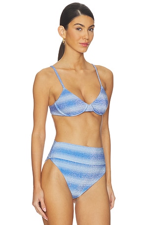 BEACH RIOT Camilla Triangle Bikini Top in Baby Blue