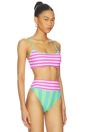 BEACH RIOT Val Bikini Top in Pink
