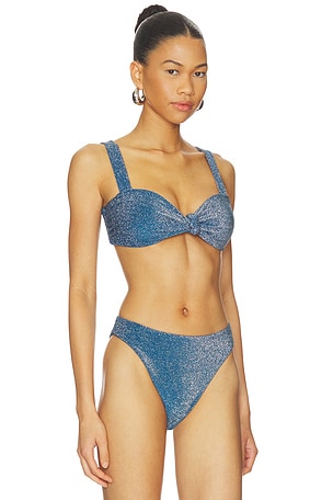 BEACH RIOT Sophia Bikini Top in Blue