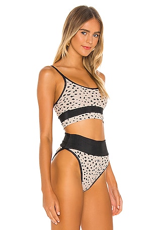 BEACH RIOT Eva Bikini Top in Tan