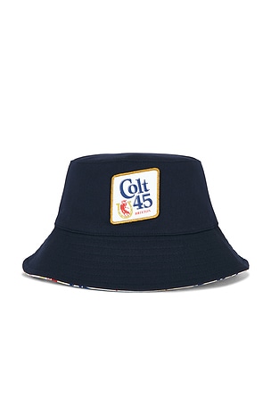 Brixton x Colt 45 Bucket Hat in Blue