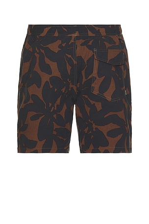 Brixton Everyday Stretch Hybrid Swim Short in Brown. Size XL/1X. Also