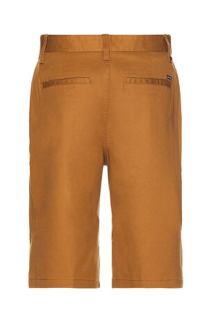 Brixton Choice Chino Baggy Short in Brown. Size 34. Also