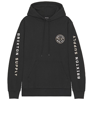 Brixton Crest Hoodie in Black