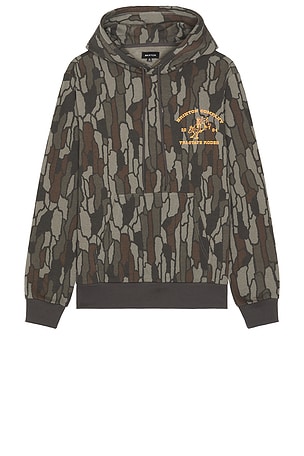 Brixton Danforth Hoodie in Army