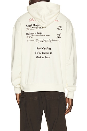 Brixton x Burger She Wrote Hoodie in White