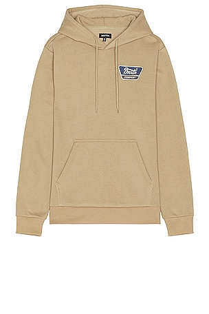 Brixton Linwood Hoodie in Oatmeal Deep Sea REVOLVE