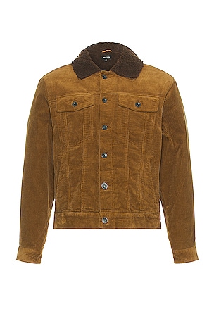 Builders Cable Stretch Sherpa Lined Trucker Jacket Brixton