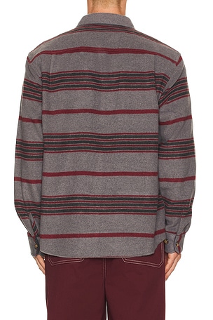 Brixton Altered Threads Overshirt in Grey. Size XL/1X. Also