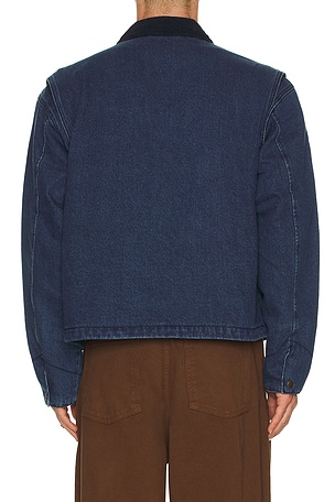 Brixton Altered Threads Lined Garage Jacket in Blue