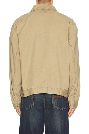 Brixton Trademark Lightweight Garage Jacket in Tan