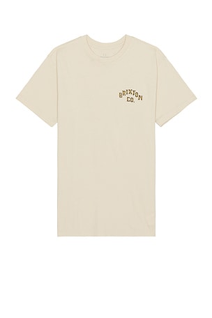 Brixton Homer Short Sleeve Standard Tee in Cream