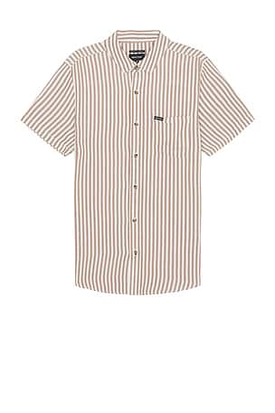 Charter Herringbone Stripe Short Sleeve Shirt Brixton