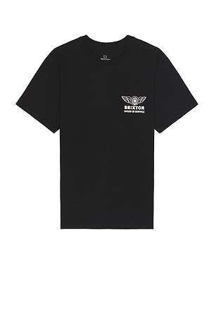 Brixton Spoke Short Sleeve Tailored Tee in Black