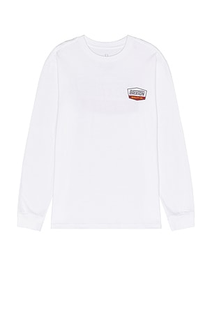 Brixton Regal Long Sleeve Tee in White