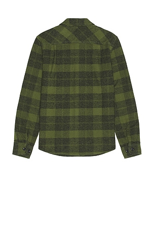 Brixton Bowery Heavyweight Flannel in Green