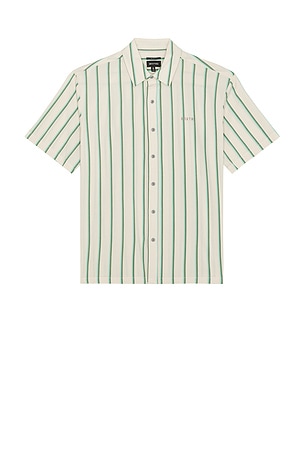 Cru Stripe Relaxed Short Sleeve Shirt Brixton