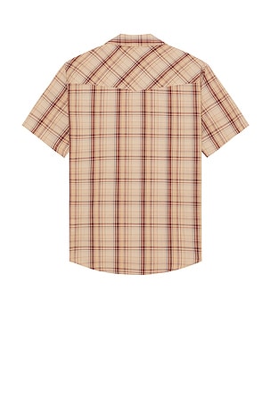 Brixton Wayne Western Short Sleeve Shirt in Brown