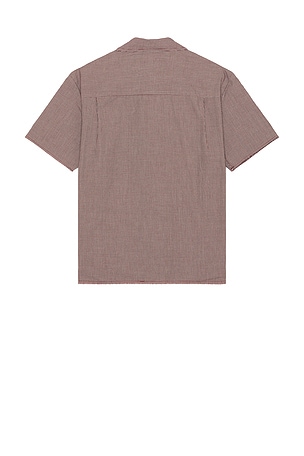 Brixton Micro Plaid Relaxed Short Sleeve Shirt in Brick