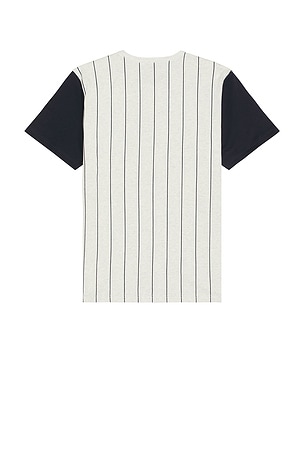 Brixton The League Baseball Tee in Grey