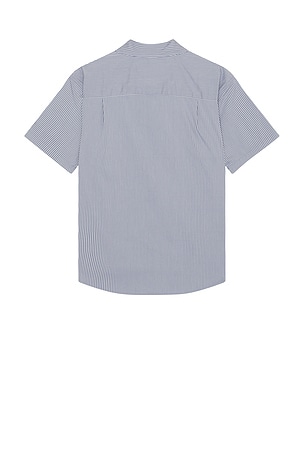 Brixton Builders Auto Short Sleeve Shirt in Blue