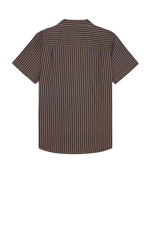 Brixton Charter Print Short Sleeve Shirt in Blue