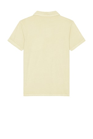 Brixton Vintage Wash Short Sleeve Polo in Beige