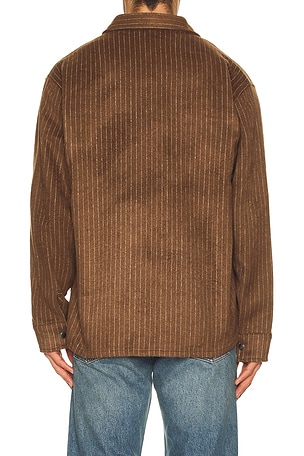 Brixton Selden Soft Brushed Flannel Shirt in Brown