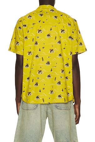 Brixton x Lone Star Short Sleeve Shirt in Mustard