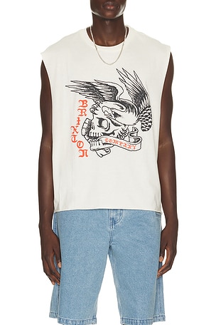 Wolcott Worn in Boxy Muscle Tank Brixton
