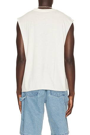 Brixton Wolcott Worn in Boxy Muscle Tank in Cream