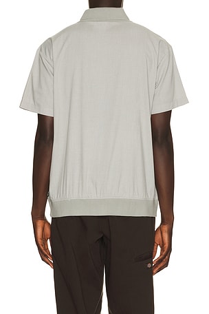 Brixton Trolly Jacquard Weekend Short Sleeve Polo in Grey