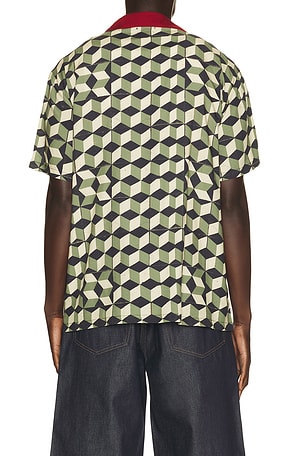 Brixton x Burger She Wrote Short Sleeve Shirt in Multi
