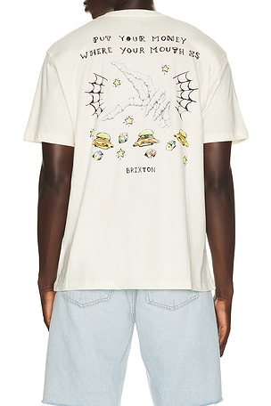 Brixton x Burger She Wrote Tee in White
