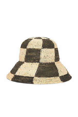 Redding Bucket Hat in White Cap & Deep Forest Brixton