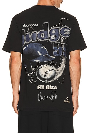BIOWORLD Mlbpa Aaron Judge Vintage Helmet Tee in Black