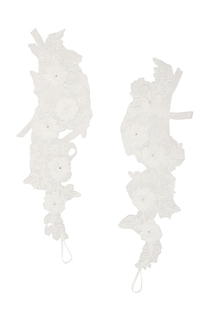 Bronx and Banco Floral Gloves in White