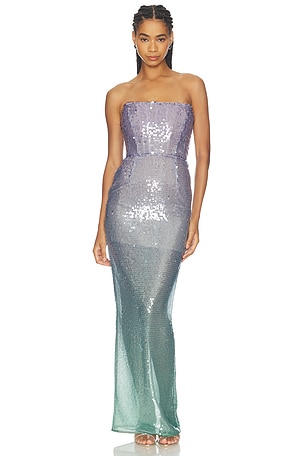 Ibiza Ombre Farah Strapless Maxi Dress Bronx and Banco