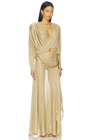 Bronx Banco Issa Set in Sand Shimmer in Metallic Gold