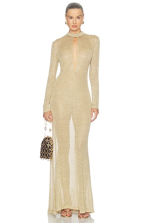 Makena Long Sleeve Knit Maxi Dress Bronx Banco