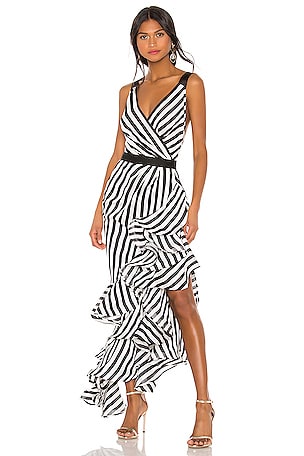 Bronx and Banco Lola Gown in Black & White | REVOLVE