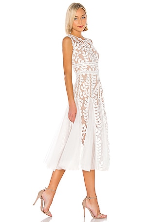Bronx and Banco Saba Blanc Midi Dress in White