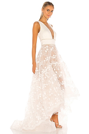 Bronx and Banco Fiona Bridal Gown in White