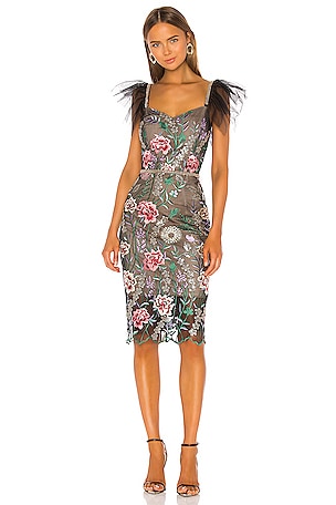 knee length dresses for ladies Women's tweed midi party dress | MELIA