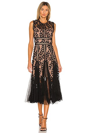 green emerald velvet dress Blossom Saba Embroidered Blush Midi Dress – BRONX BANCO