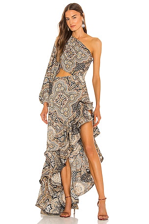 x REVOLVE Paisley Gown Bronx and Banco