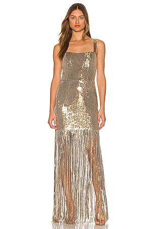 Bronx and Banco Cherie Maxi Dress in Gold | REVOLVE