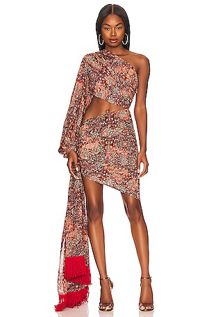 Selma Cutout Printed Mini Dress Bronx and Banco